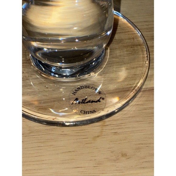 Hand Blown Glass Candleholders Set Of 3 Pillar - Picture 4 of 15